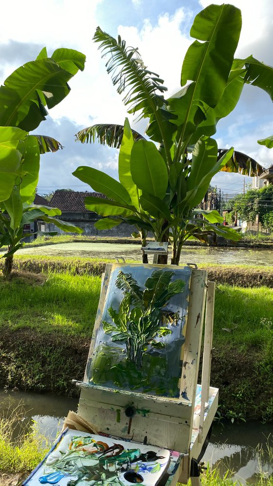 Ubud Banana Palm Study — Plein Air
