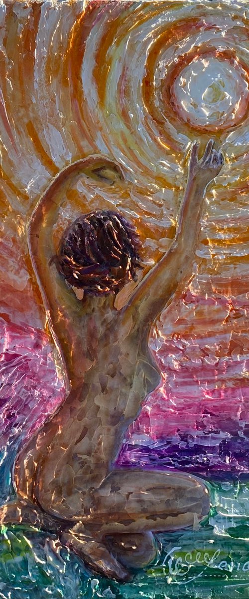 Morning Sun Salutation  Original  Painting by Lena Owens at OLena Art