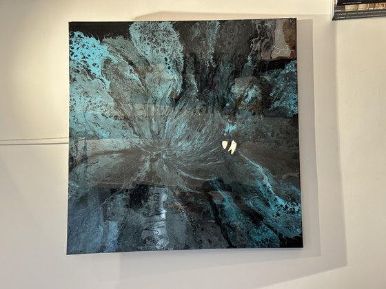 Sea Flower — Deep Ocean Resin Abstract