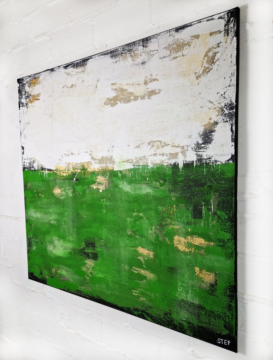 Abstract Acrylic Painting By Stefanie Rogge, 39 X 39", 