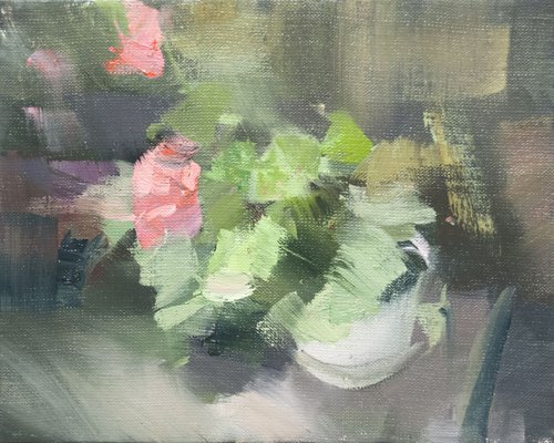 Floral oil painting - Nr. 4 from the Series ' Mother's Florals' by Yuri Pysar