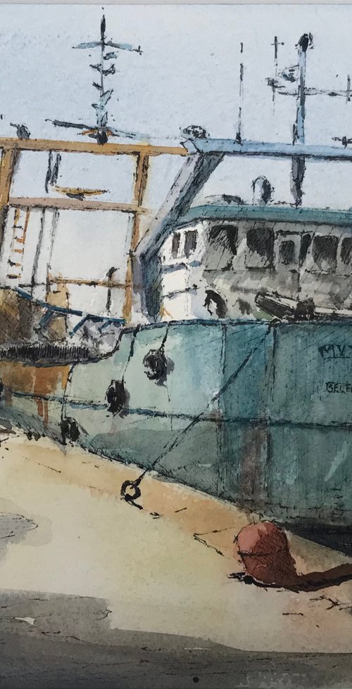 Cockle shell boat in Kircudbright by Vicki Washbourne