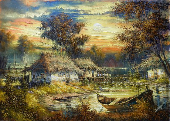 Fishermen's houses in the delta