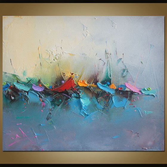 Sea vibes , Abstract Oil Painting on Canvas