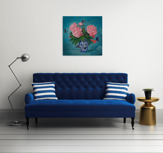 Peonies and Butterflies