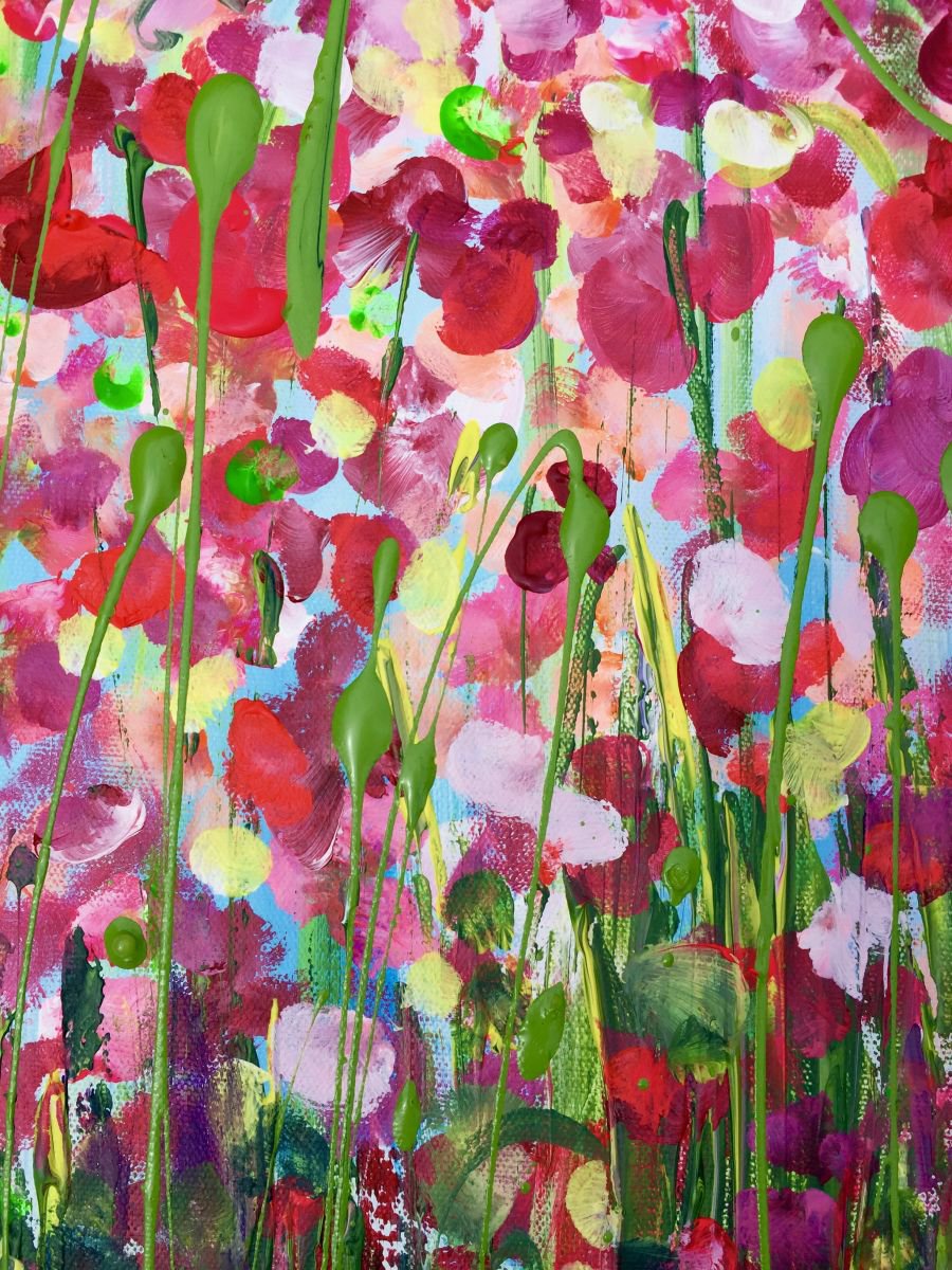 A Gathering of Sweet Peas Acrylic painting by Emma Sian Pritchard ...