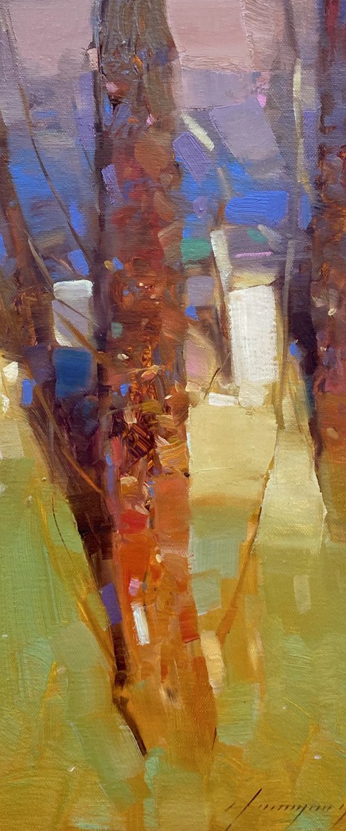 Forest Trees, Original oil painting, Handmade artwork, One of a kind by Vahe Yeremyan