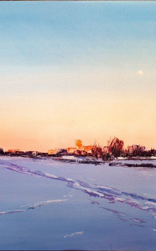 Frosty evening by Aleksandr Neliubin