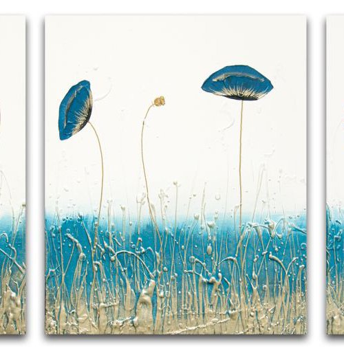 Karma Landscape Triptych by Carol Wood