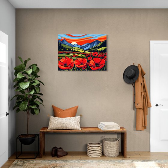 Poppies in the valley IV