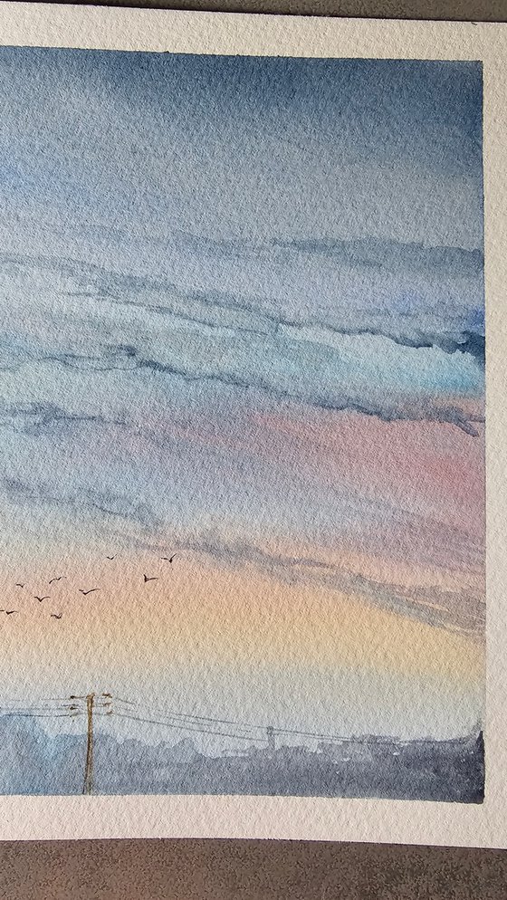 Spring sky in France