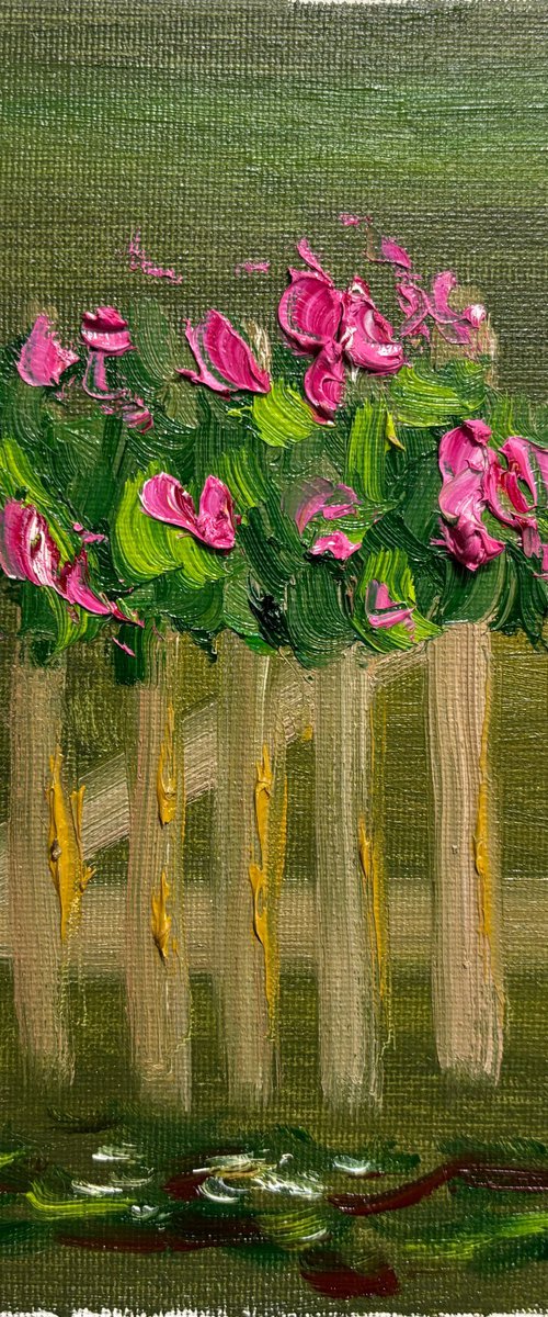 Flowers over de fence by Dmitry Fedorov