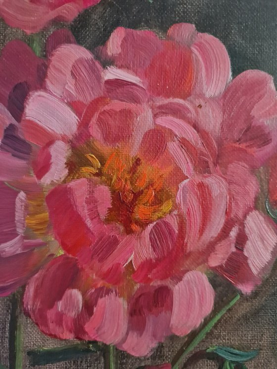 Still-life with peonies "Harmony of pink"