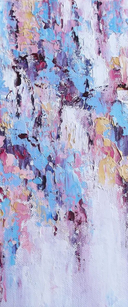 Blue and Pink Leaves by Therese O'Keeffe