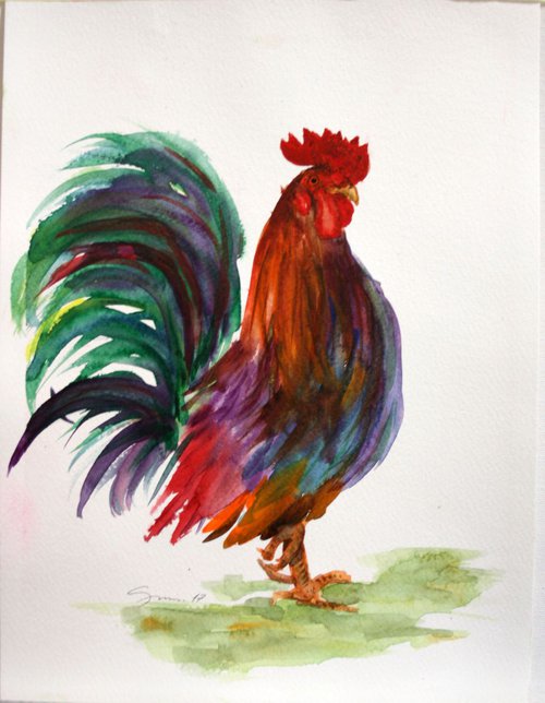 Cock... Stroll... by Salana Art Gallery