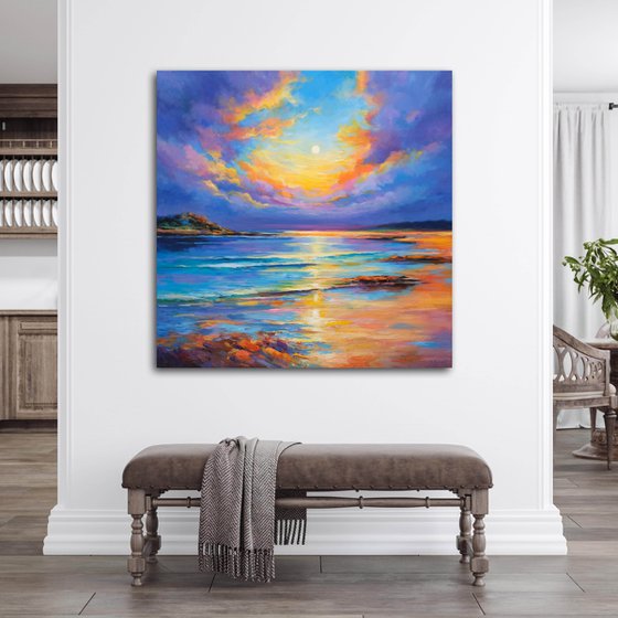 Vibrant Sunset Seascape