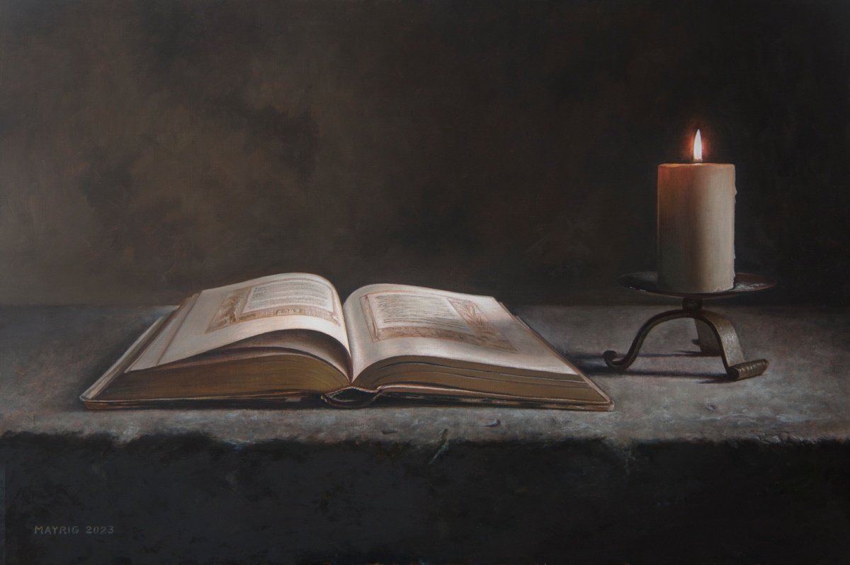 Photorealistic Oil Painting , Lamp And Light By Mayrig Simonjan, 24 X 16, Artwork For Sale On Artfinder