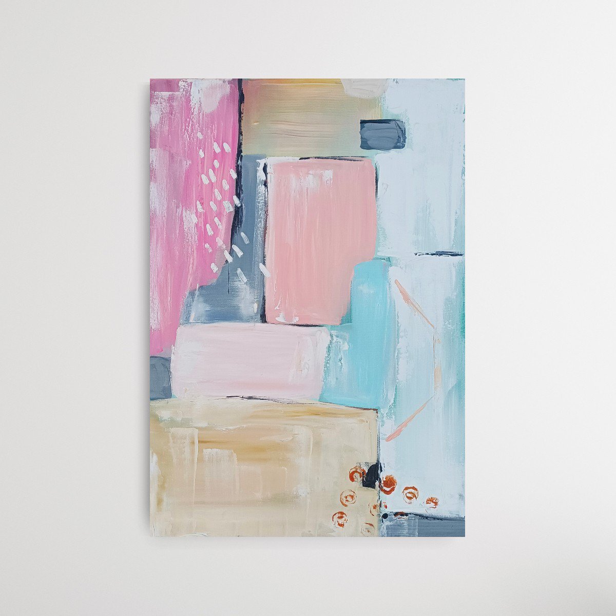Light Pink Abstract n1 by Evgenia Smirnova