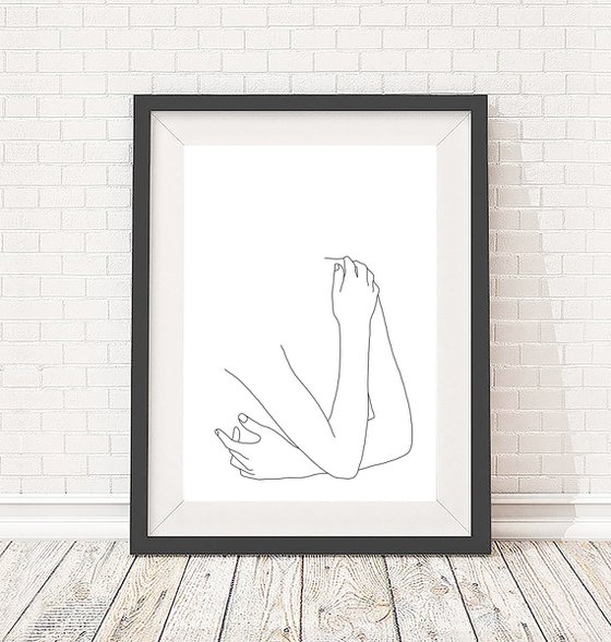 Nude figure illustration - Dacy - Art print