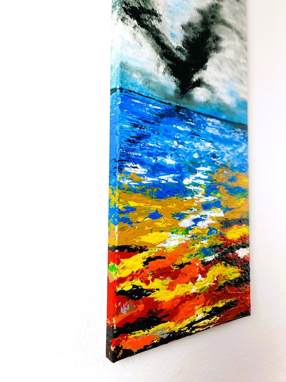 Burning seascape