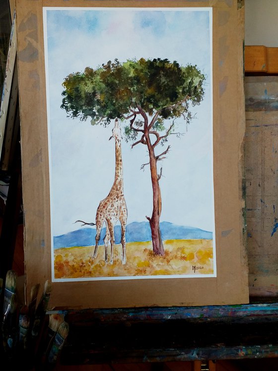 GIRAFFE  26 x 43 cm