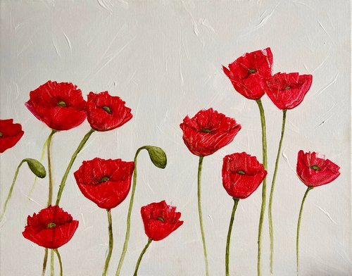 Modern poppies by Heather Matthews