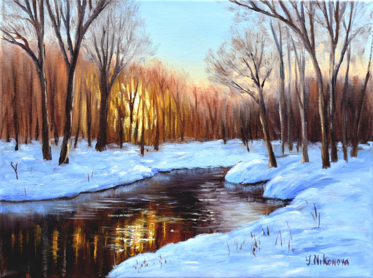 Winter Stream by Yulia Nikonova