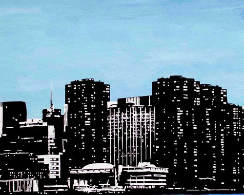 New York Silhouette by KM Arts