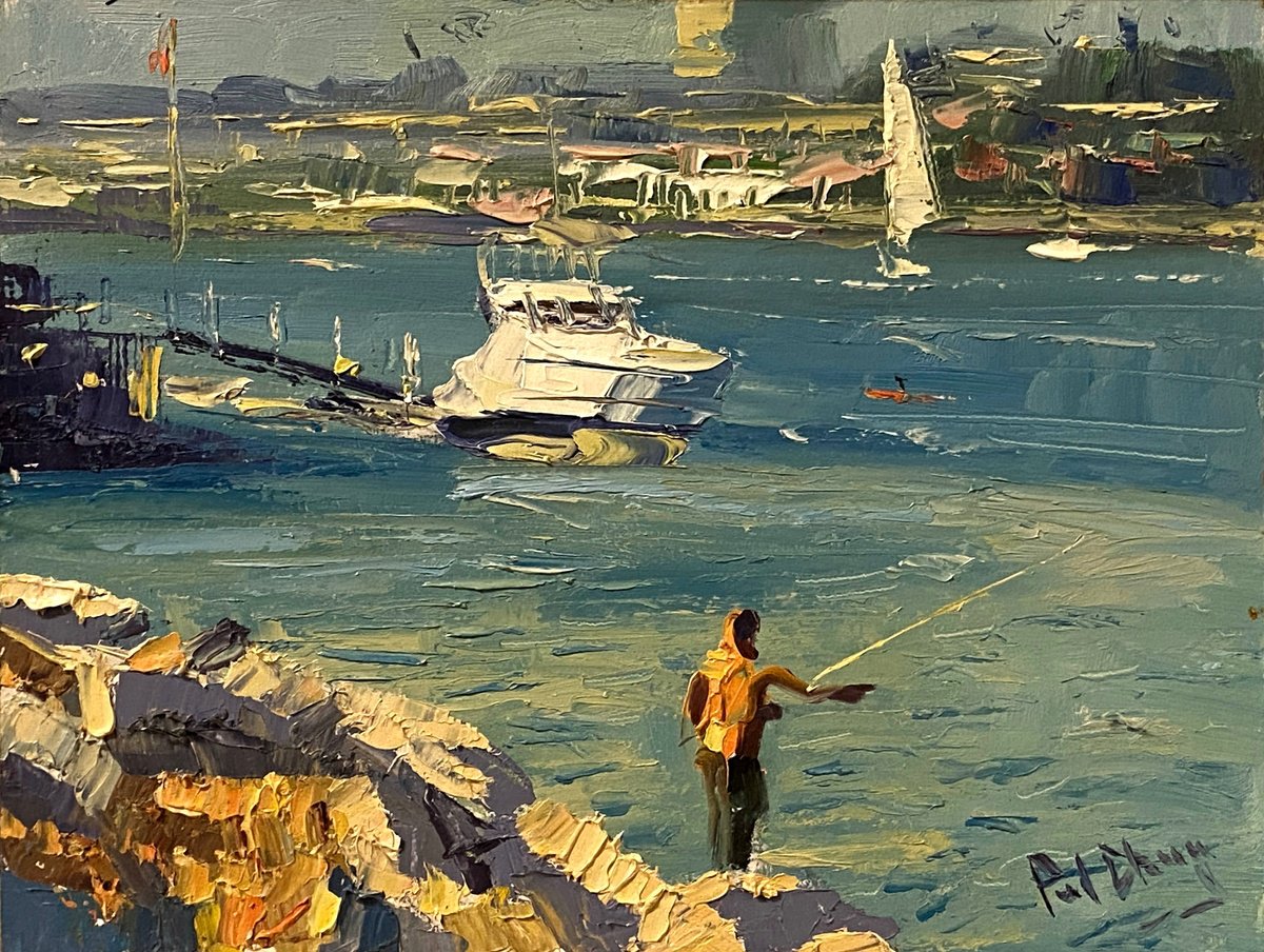 Fishing _ Newport Beach Ca by Paul Cheng