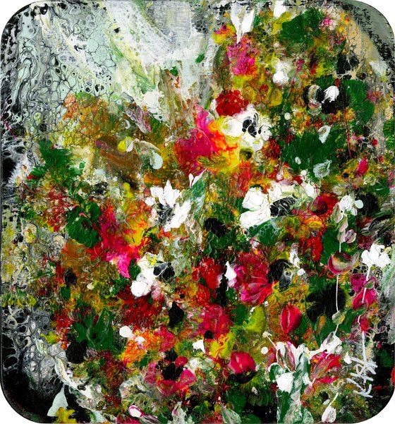 Floral Joy 36 - Abstract Painting by Kathy Morton Stanion