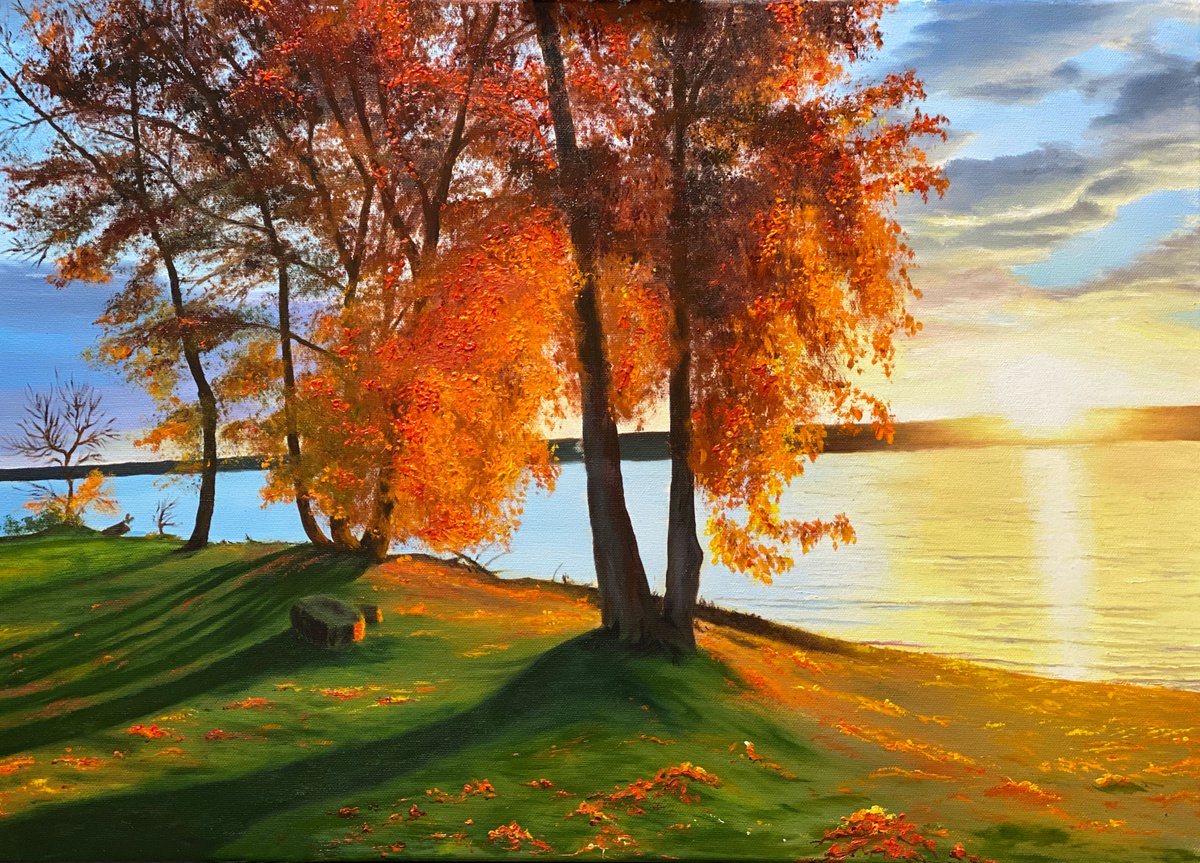 Charming Autumn, 70 x 50 cm by Marina Zotova