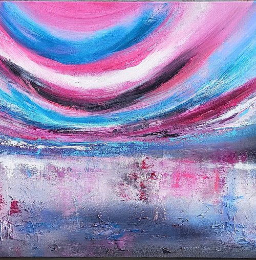 Magenta Sky over the Lake by Susan Wooler