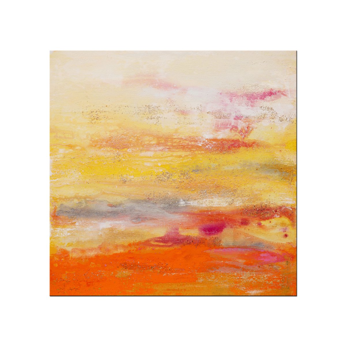 Abstract Acrylic Painting By Hilary Winfield, 20 X 20, Saltwater 4, Original Artwork