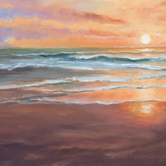 Peaceful beach sunset