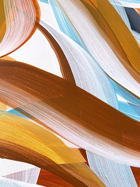 Ocher and Sky blue shades