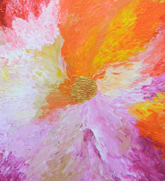 WILD ORCHID -  SUPER OFFER UNTIL DECEMBER 31; GIFT IDEAS; HOME, OFFICE DECOR; LARGE COLORFUL ABSTRACT AERIAL PAINTING