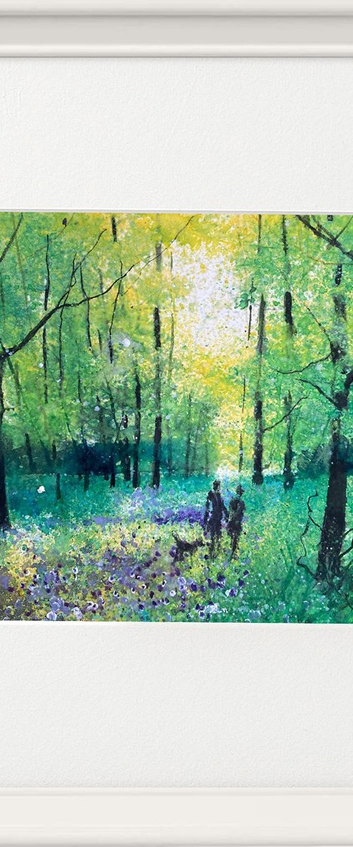 woodland dog walk framed by Teresa Tanner