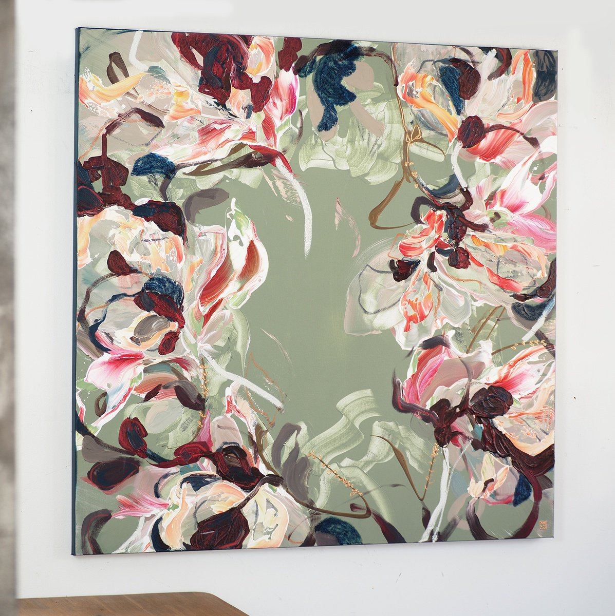 Abstract Acrylic Painting By Novi Lim, 48 X 48", Paracosm Ii, Original Artwork