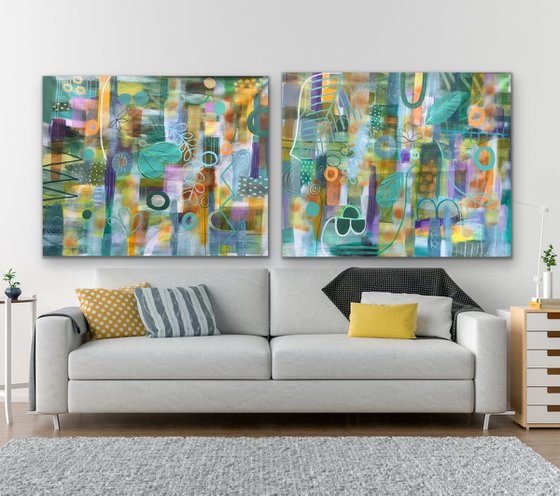 Go With the Flow (Diptych)