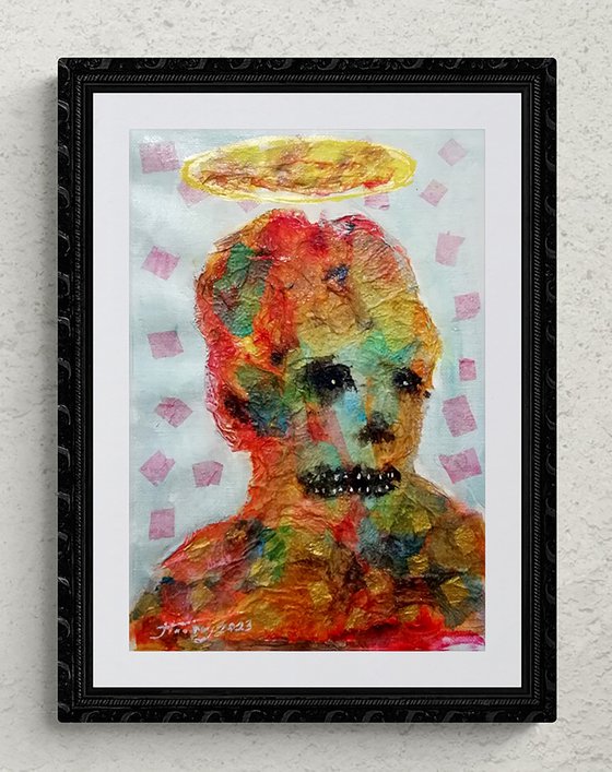 Sweet portraits from hell-2, Mixed media on canvas, 30x45 cm