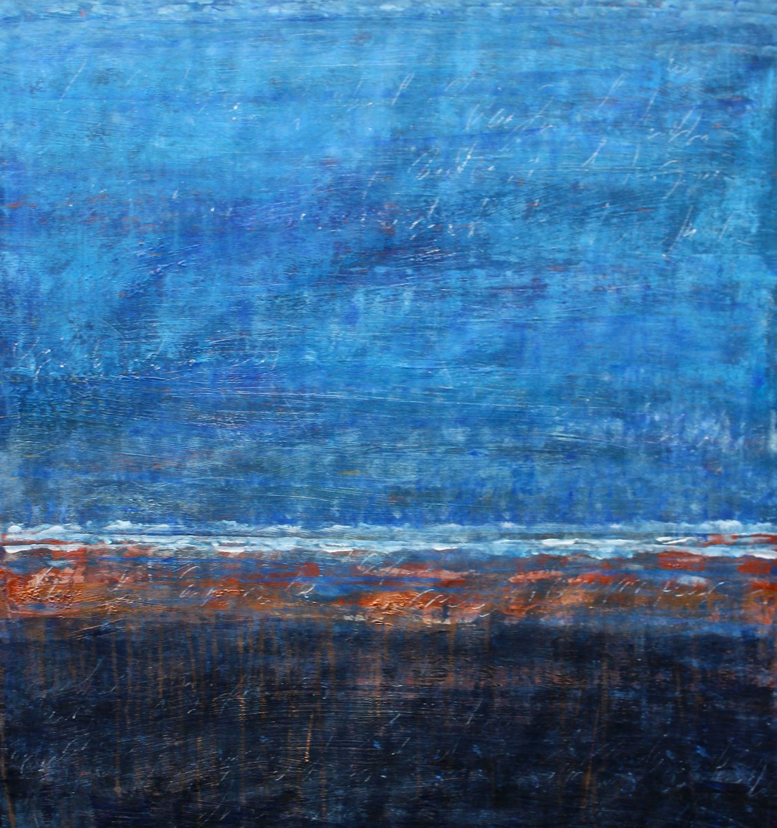 Sinking back into the ocean II 40x32 by Laura Spring