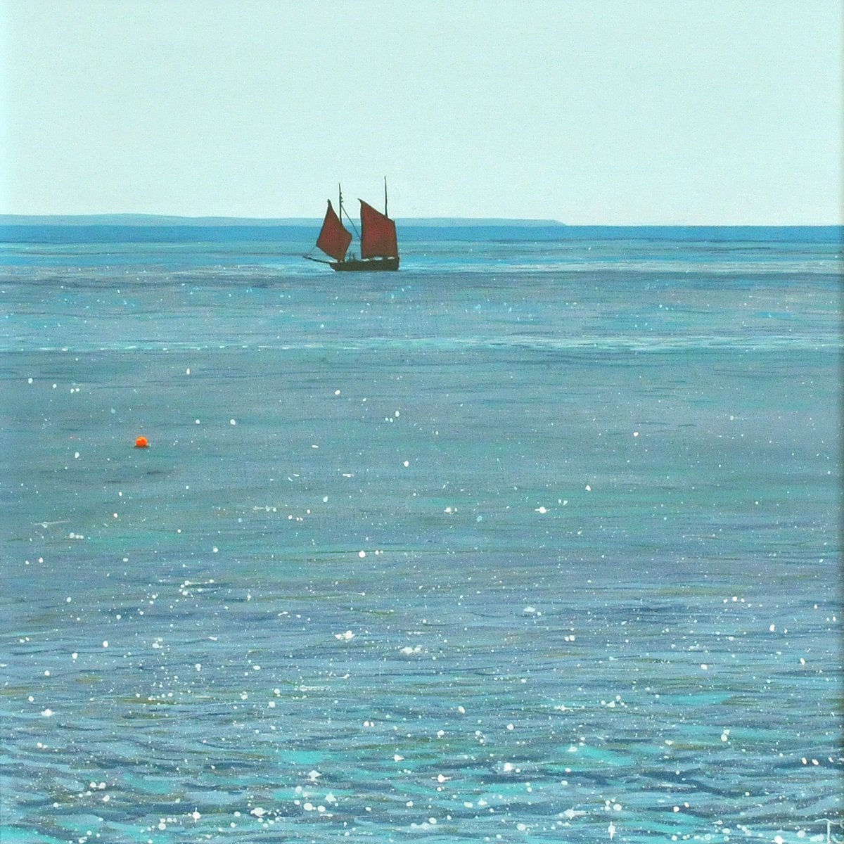 Sailing By By Theresa Shaw, 16 X 16, Artwork For Sale On Artfinder