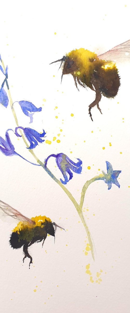 Bees & Bluebells by Teresa Tanner