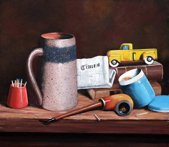 "Still life with a pipe "