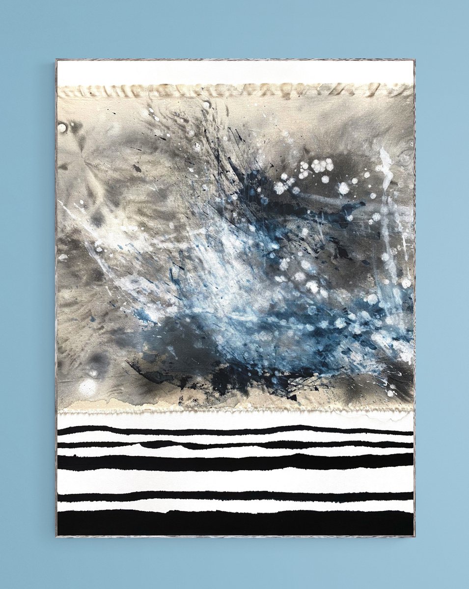 Abstract Painting By Cristina Dalla Valentina, 24 X 31, Resonances /3, Original Artwork