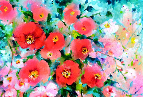 I've Dreamed 59 Pink and Red Camellias Field