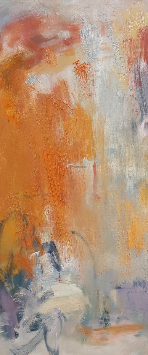 Abstract oil painting Orange by Anna Shchapova