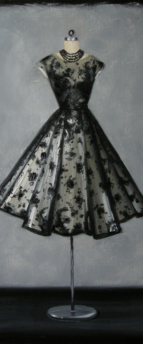 Black Pearls. (Fashion, Dressing room, original oil painting. Home, Office, Deco, Gift, Sale.)) by Yaroslav Sobol