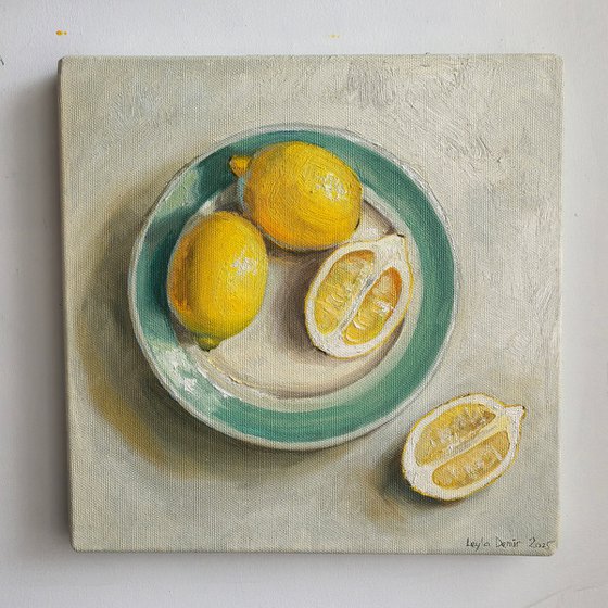 Lemons on plate