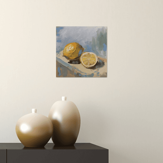 Lemons. #3. Still life, 25x25cm